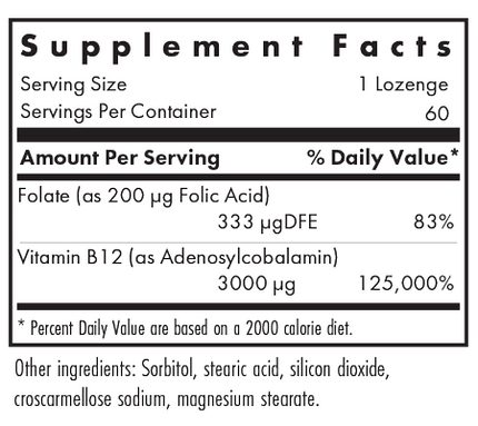 B12 Adenosylcobalamin 60 Lozenges