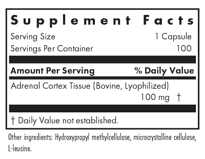 Adrenal Cortex 100 Capsules