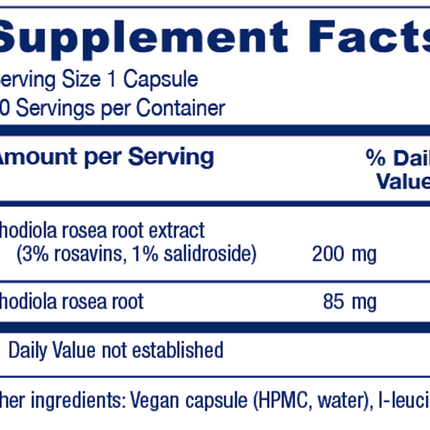 Rhodiola Extract Plus 60 Capsules
