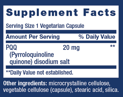PQQ 20 mg 30 Capsules