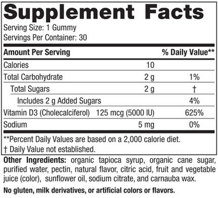 Vitamin D3 5000 Gummies 30 Gummies