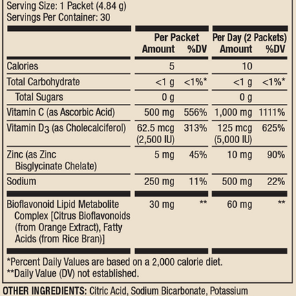 Vitamin C-PAK® Orange Flavor 30 Servings