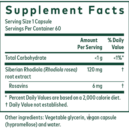 Rhodiola 60 Capsules