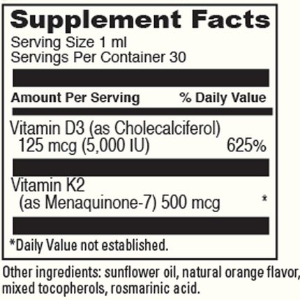 D3/K2 LIQUID 1 fl oz