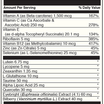 HEALTHY EYES 90 Capsules