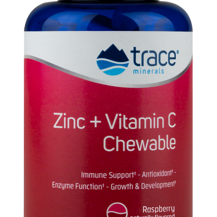 Zinc + Vitamin C Chewable Raspberry Flavor 60 Chewable Wafers