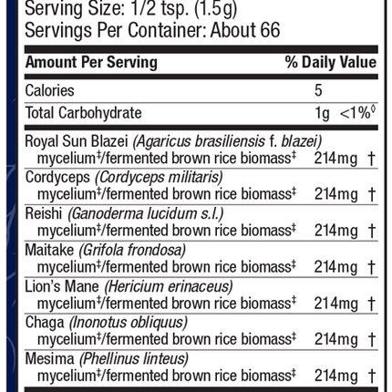 Stamets 7® Mushroom Mycelium Powder 66 Servings