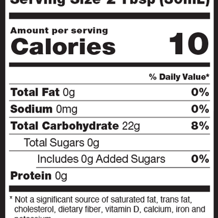 RxSugar® Organic Vanilla Syrup 16 fl oz