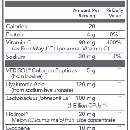 Bioactive Collagen Complex Skin Hydration & Antioxidant Support 30 Servings