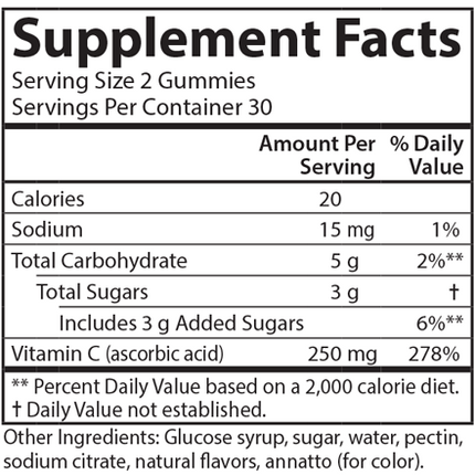 Vitamin C Gummies 60 Gummies