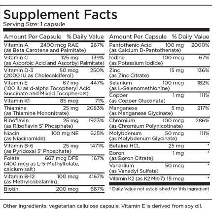 The Big One® Plus without Iron 90 Capsules