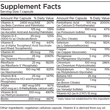 The Big One® without Iron 90 Capsules