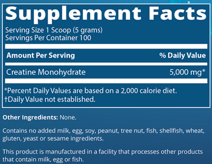 Creatine Monohydrate 100 Servings