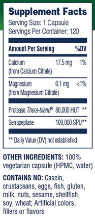 Serrapeptase Pro 120 Capsules