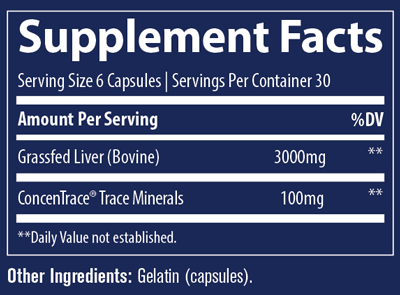Beef Liver 500 mg 180 Capsules
