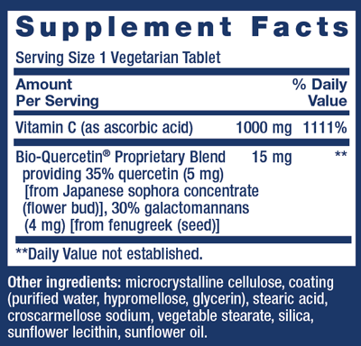 Vitamin C and Bio-Quercetin 60 Tablets