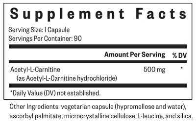 Acetyl-L-Carnitine 90 Capsules