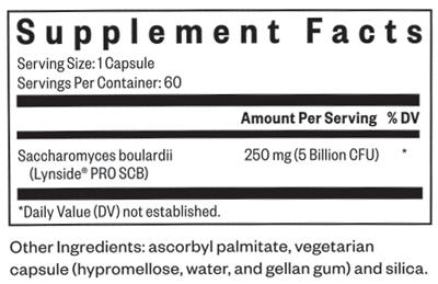 Saccharomyces Boulardii 60 Capsules