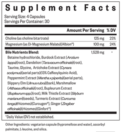 Gallbladder Nutrients 120 Capsules