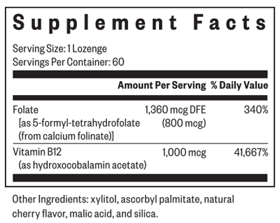 Hydroxo B12 with Folinic Acid 60 Lozenges