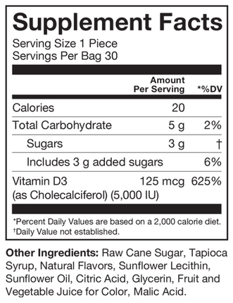 Vitamin D3 Chew Mixed Berry 30 Chews