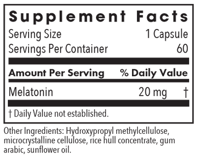 Melatonin 20 mg 60 Capsules