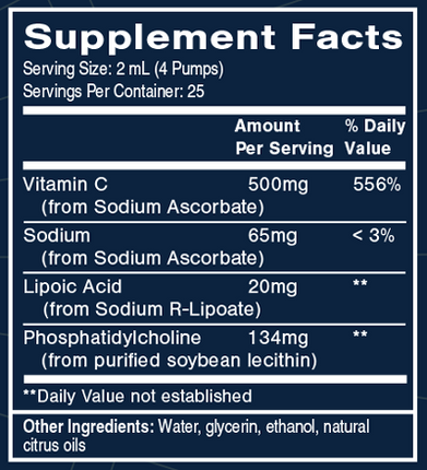 Liposomal Vitamin C with RLA 1.7 fl oz