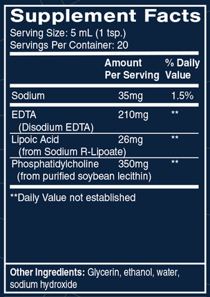 Liposomal EDTA with RLA 4 fl oz