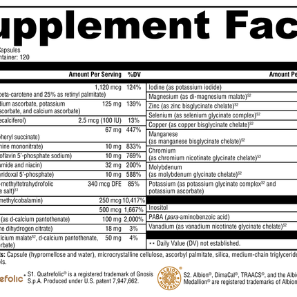 ActivNutrients® without Iron 240 Capsules