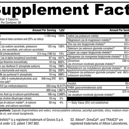 ActivNutrients® without Iron 60 Capsules