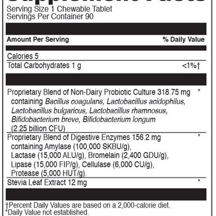 Chewable Kidbiotic Tropical Fruit 90 Tablets