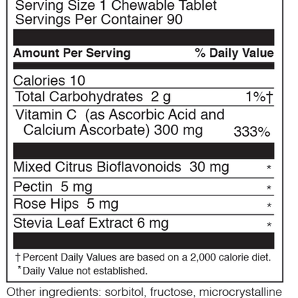 Chewable Vitamin C Cherry 90 Tablets