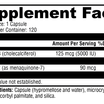 K2-D3 5000 120 Capsules