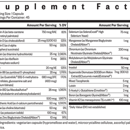 Multivitamin One 45 Capsules
