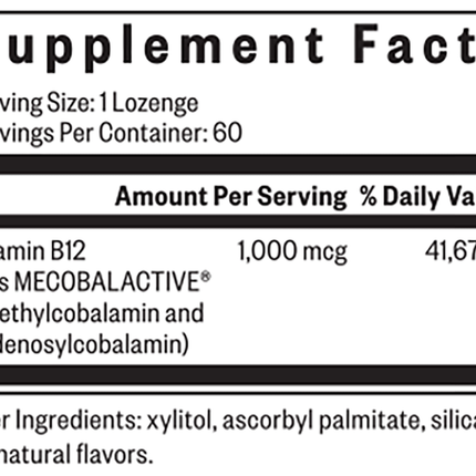 Methyl B12 1000 60 Lozenges