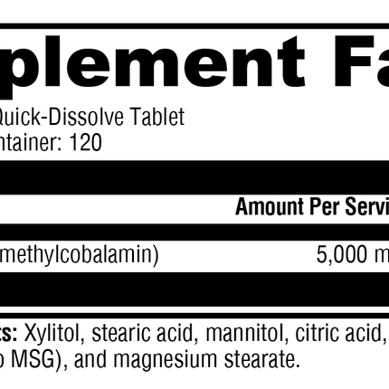 Methylcobalamin 120 Tablets