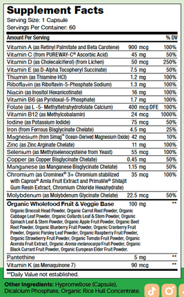 Multivitamin One Daily 60 Capsules