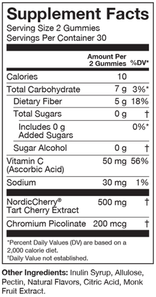 Tart Cherry Gummies 60 Gummies