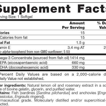 Trident SAP 66:33 Lemon 120 Softgels