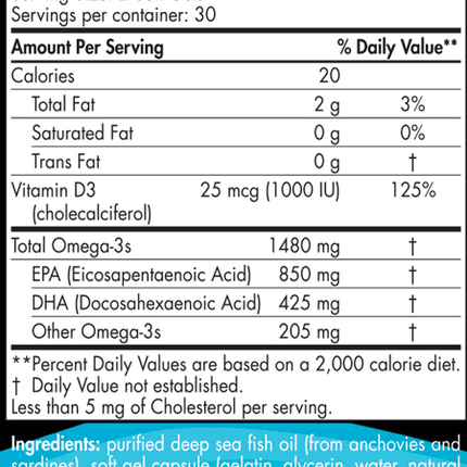 Ultimate Omega-D3 Sport 60 Softgels
