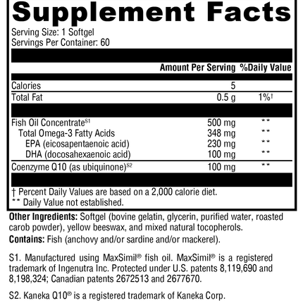 CoQmax™ Omega 100 mg 60 Softgels