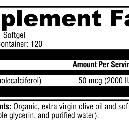 D3 2000 120 Softgels